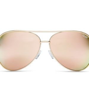 Quay- Oversized Vivienne Sunglasses- Rose Gold